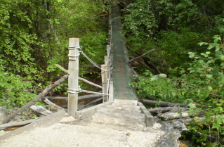 Log bridge to Rock Oven 6, KVR Naramata Section, 2010-08.